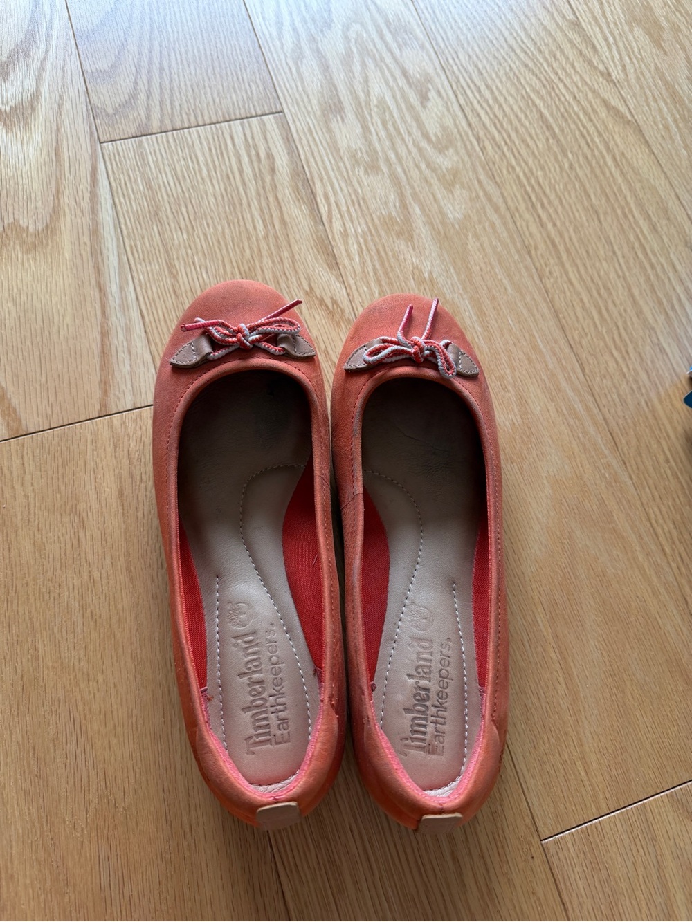 Timberland Coral-Orange Ballet Flats US 5.5